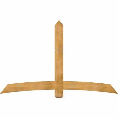 Ekena Millwork Bellingham Rough Sawn Timber Gable Bracket, Western Red Cedar, 84"W x 53"H x 2"D x 6"F, 15/12 Pitch GBW084X53X0206BEL00RWR